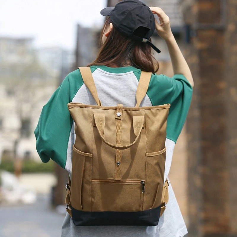 European And American Retro Trendy Rolled Backpack