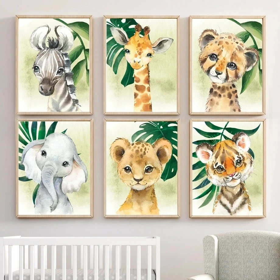 Cute Cartoon Small Animal Print Decorative Painting