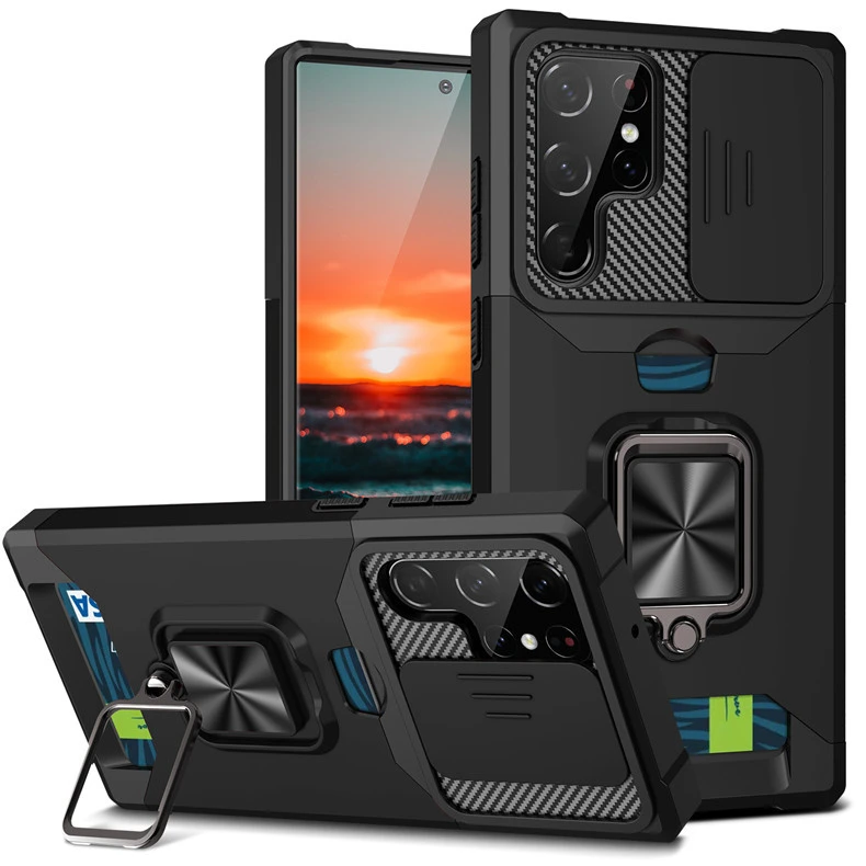 Ultra Plug-in Card Sliding Window Drop-proof Phone Case