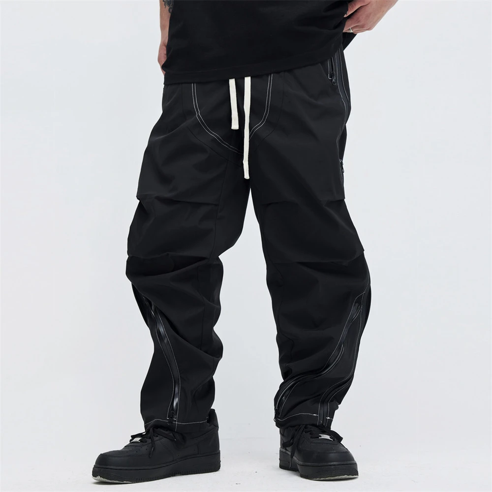 Men's Outdoor Waterproof Zipper Loose-fitting Pants