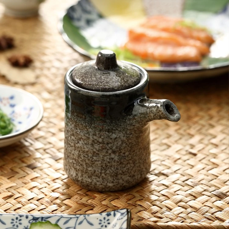 Seasoning Soy Sauce Ancient Simple Japanese Ceramic Oil Pot