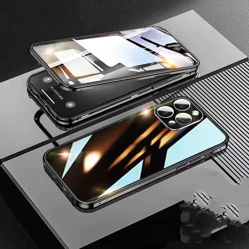 Suitable For 14 Mobile Phone Case Double-sided Magnetic Glass