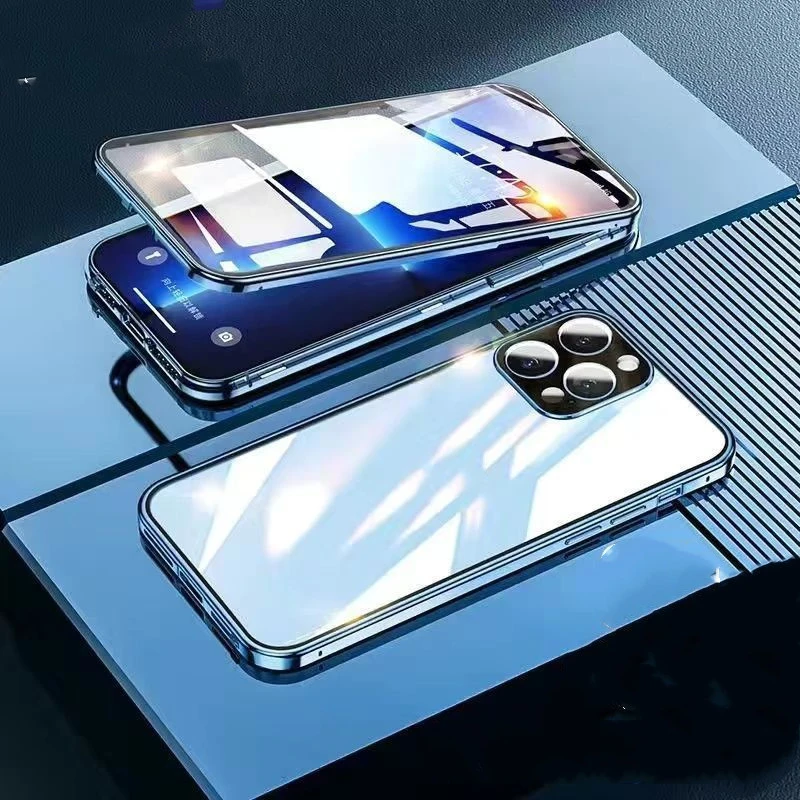 Suitable For 14 Mobile Phone Case Double-sided Magnetic Glass