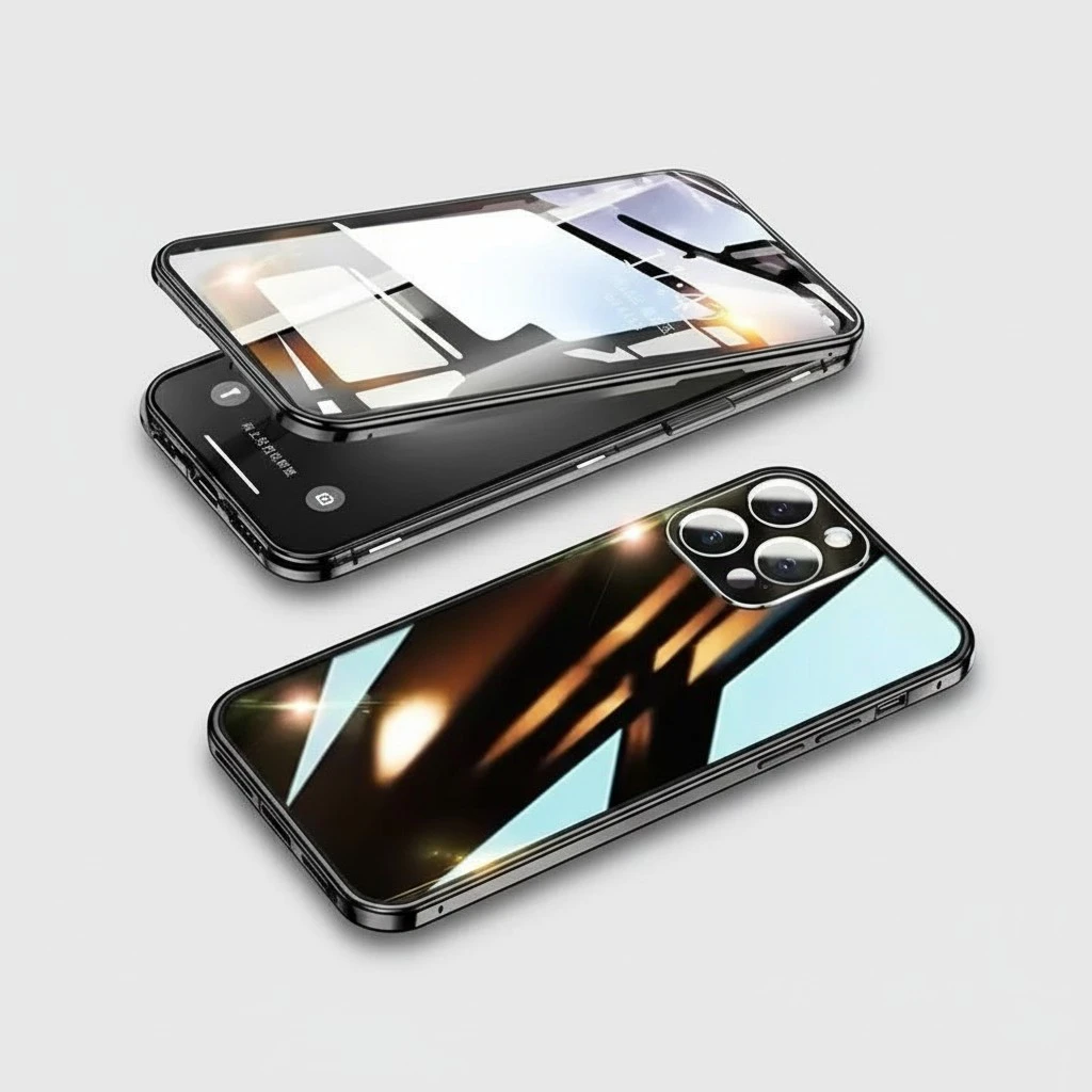 Suitable For 14 Mobile Phone Case Double-sided Magnetic Glass