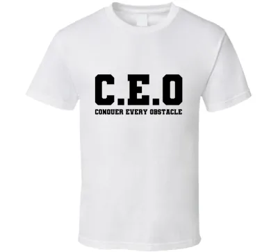 European And American CEO T-shirt Digital Printing Casual Round Neck Short Sleeves