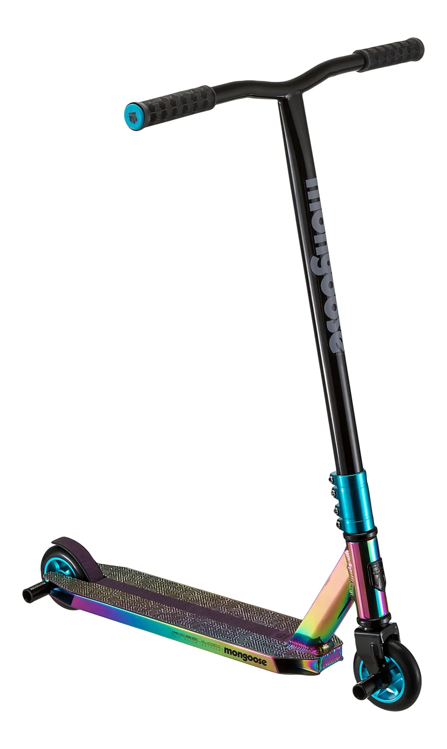 Mongoose Rise Freestyle Stunt/Trick Scooter for Kids Youth Adult Men Women, Ages 8 Up, Lightweight Alloy Deck & Heavy-Duty Frame Up to 220 lbs., T-Bar Handlebar W/Bike-Style Grip, High Impact Wheels