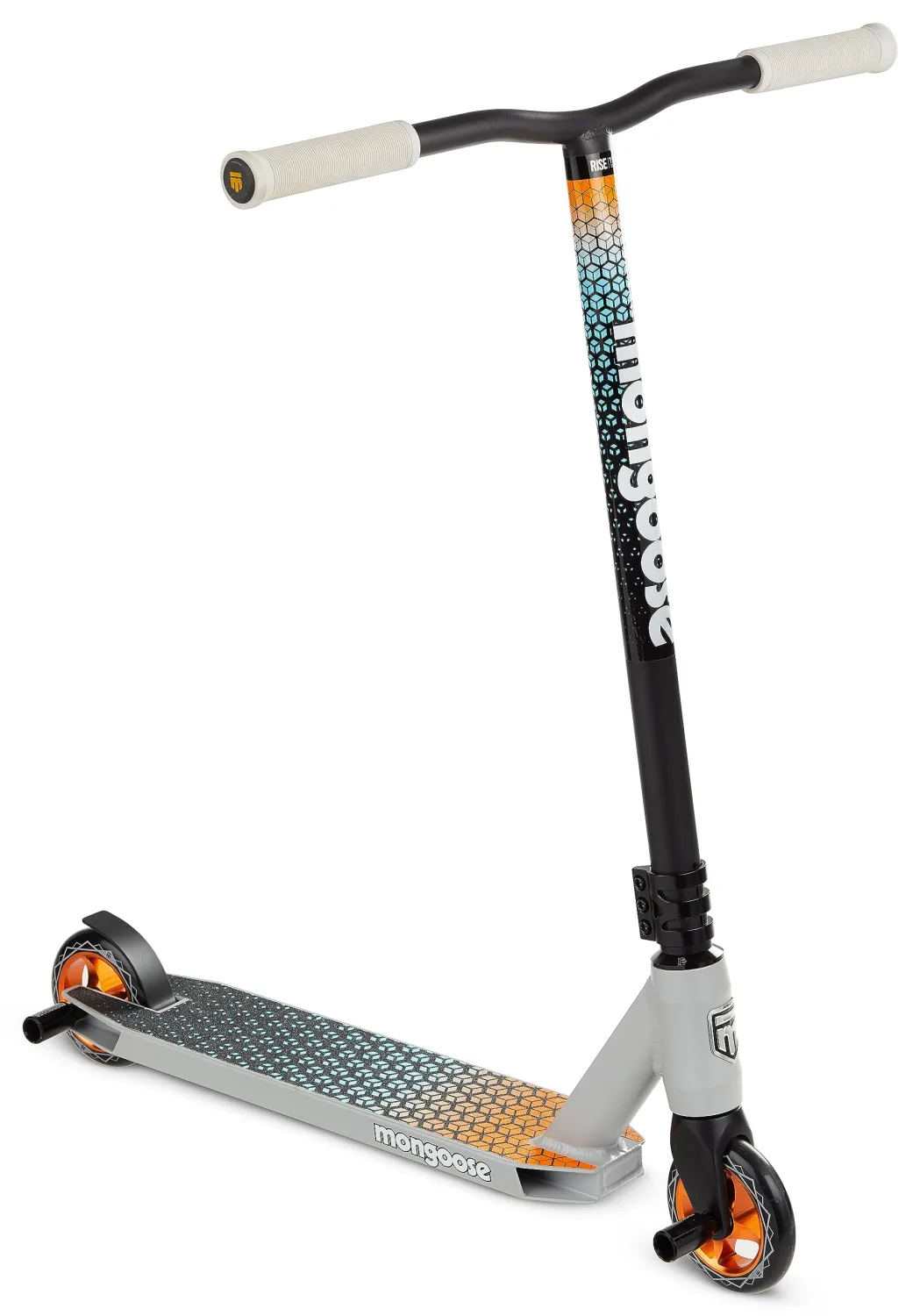 Mongoose Rise Freestyle Stunt/Trick Scooter for Kids, Youth and Adult, High Impact 110mm Wheels, Full-Coverage Max Grip and Bike-Style Handlebars, Lightweight Alloy Deck