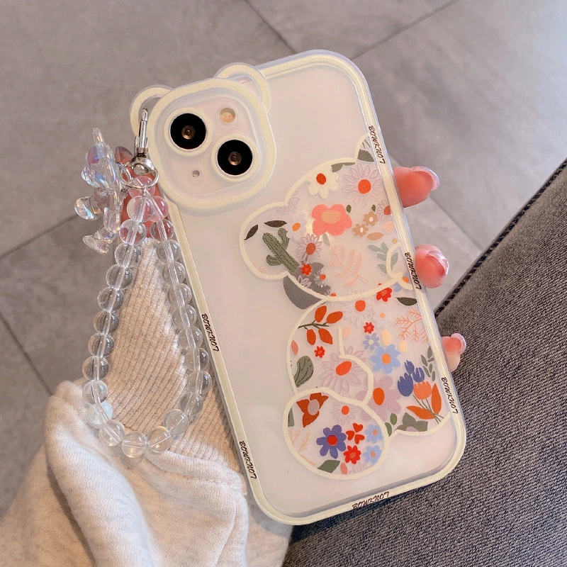 Fashion Floral Bear Phone Case