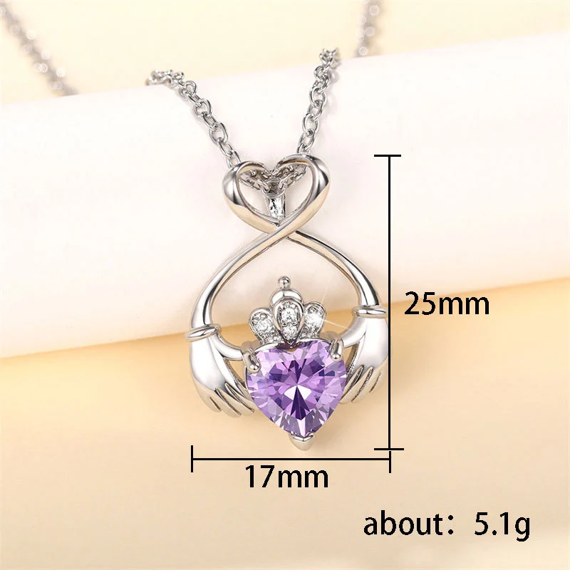 Minimalist Holding Love Pendant Necklace For Women