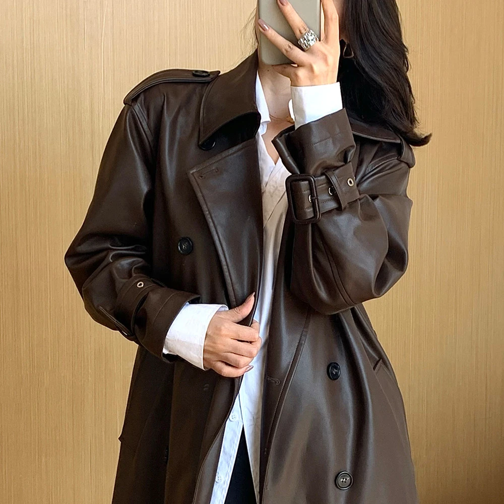 Women's Fashion Lint Trench Coat