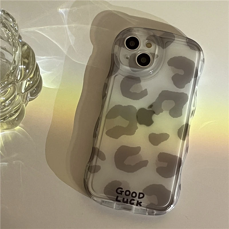 Niche Cold Gray Leopard Print Suitable For Iphone14promax Mobile Phone Case