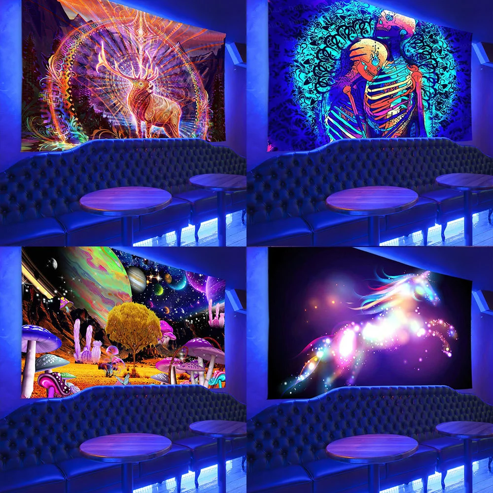 Fluorescent Tapestry Background Fabric Bedroom Living Room Decoration