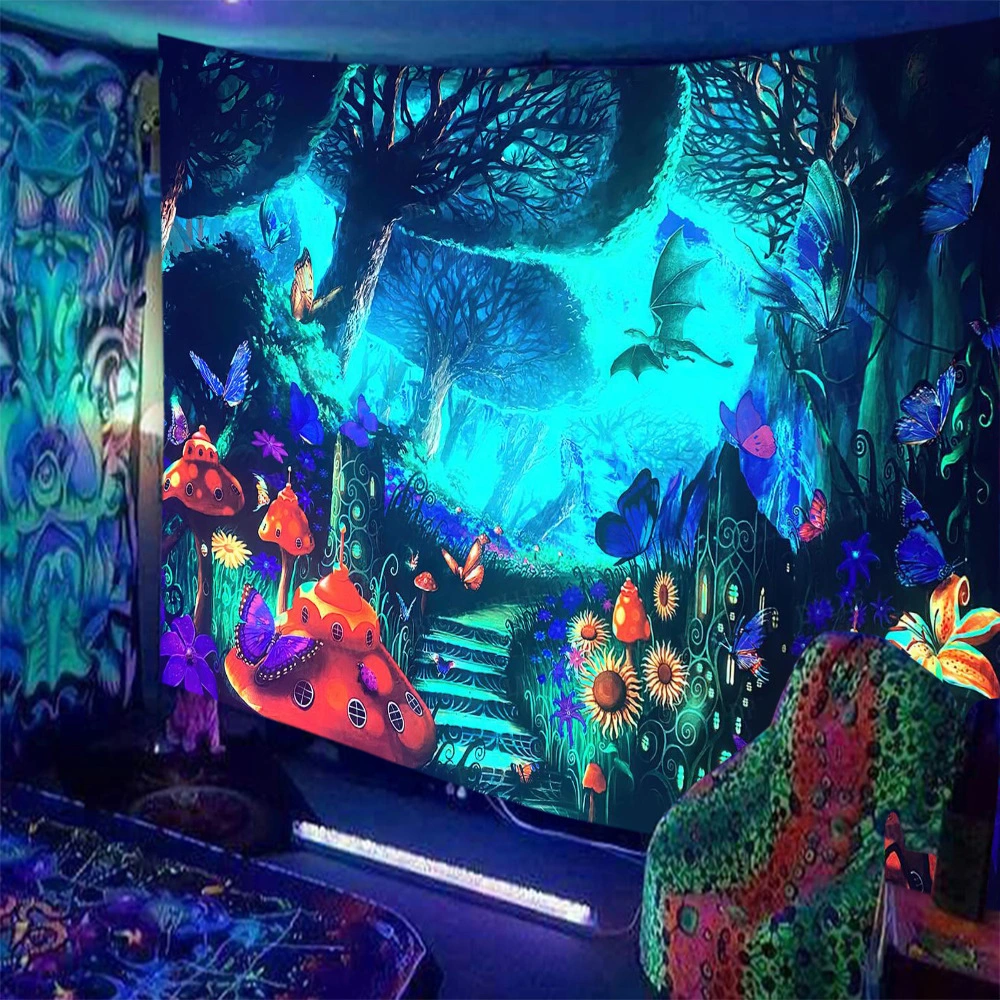 Fluorescent Tapestry Background Fabric Bedroom Living Room Decoration