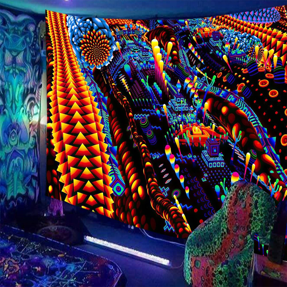 Fluorescent Tapestry Background Fabric Bedroom Living Room Decoration