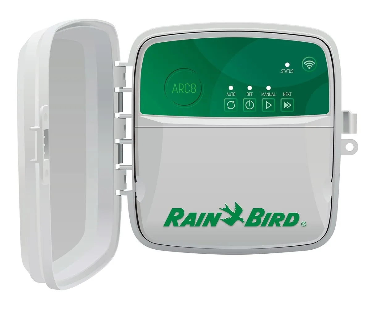Rain Bird ARC8 App-Based Indoor/Outdoor Smart Irrigation WiFi Timer/Controller, 8-Zone/Station, EPA WaterSense Certified, Compatible with Alexa