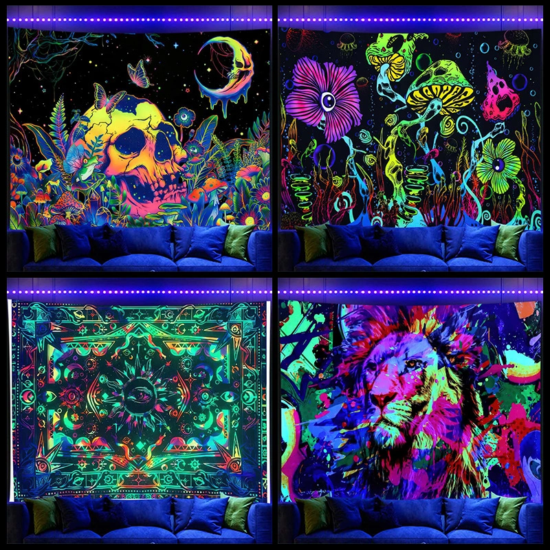 Fluorescent Tapestry Background Fabric Ornament