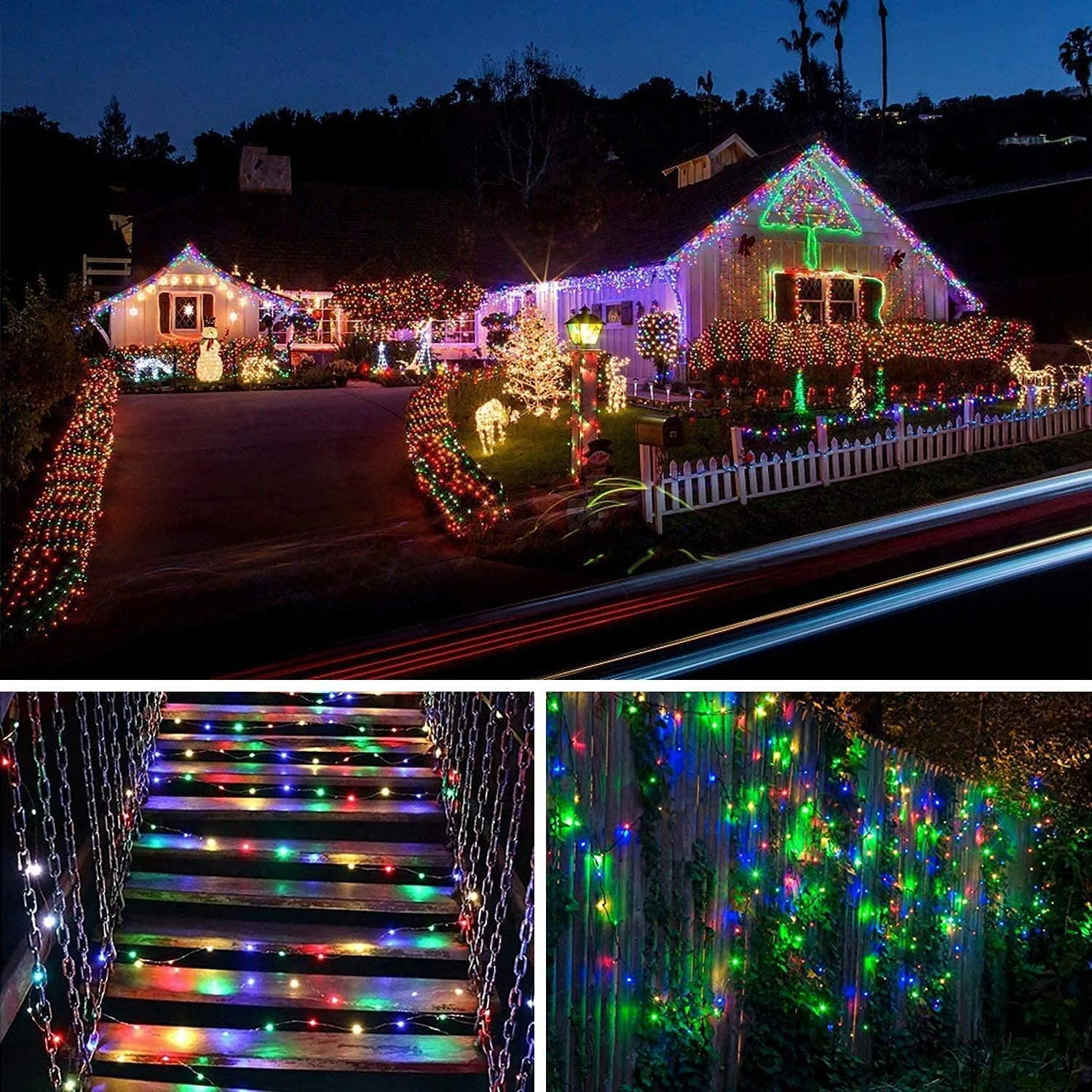 Lezonic Solar Fairy Lights Outdoor Waterproof,240LED Solar Garden Light Waterproof 26M/85Ft 8 Modes Outdoor Copper Wire Solar Fairy Lights Patio Decor Lights,Yard,Porch Hanging Lights(Colored)