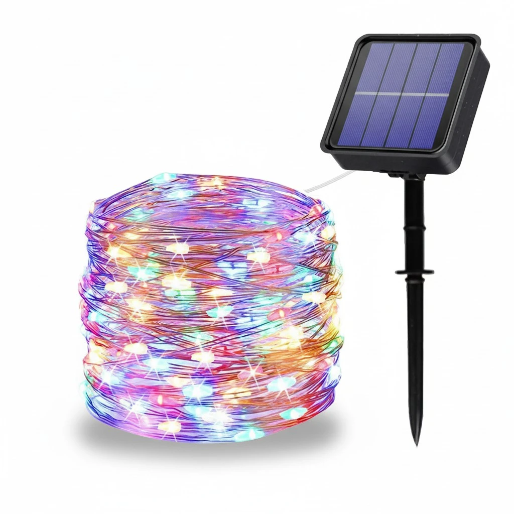 Lezonic Solar Fairy Lights Outdoor Waterproof,240LED Solar Garden Light Waterproof 26M/85Ft 8 Modes Outdoor Copper Wire Solar Fairy Lights Patio Decor Lights,Yard,Porch Hanging Lights(Colored)