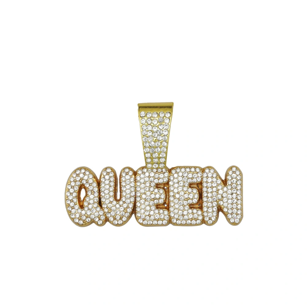 Women's Fashion With Diamond Letters Alloy Pendant Necklace