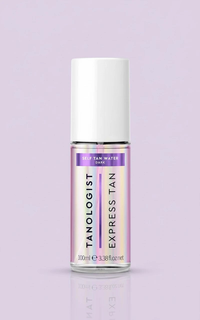 Tanologist Mini Express Self Tan Water, Dark - Hydrating Sunless Tanning Water, Vegan and Cruelty Free, 3.38 Fl Oz