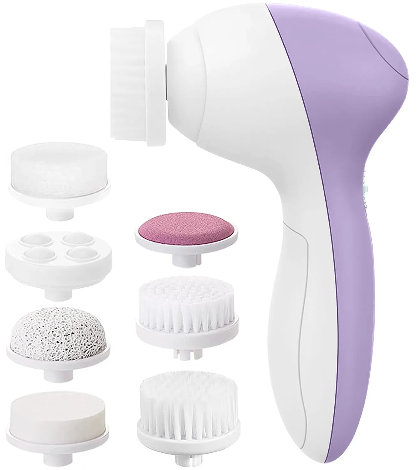 Face Scrubber | Facial Cleansing Brush Exfoliator Skin Care Beauty Products Powered Electric Wash Exfoliating Skincare Women Spin Cleanser Tools Cleaning Scrub Washer Self Care (Lilac Amethyst))