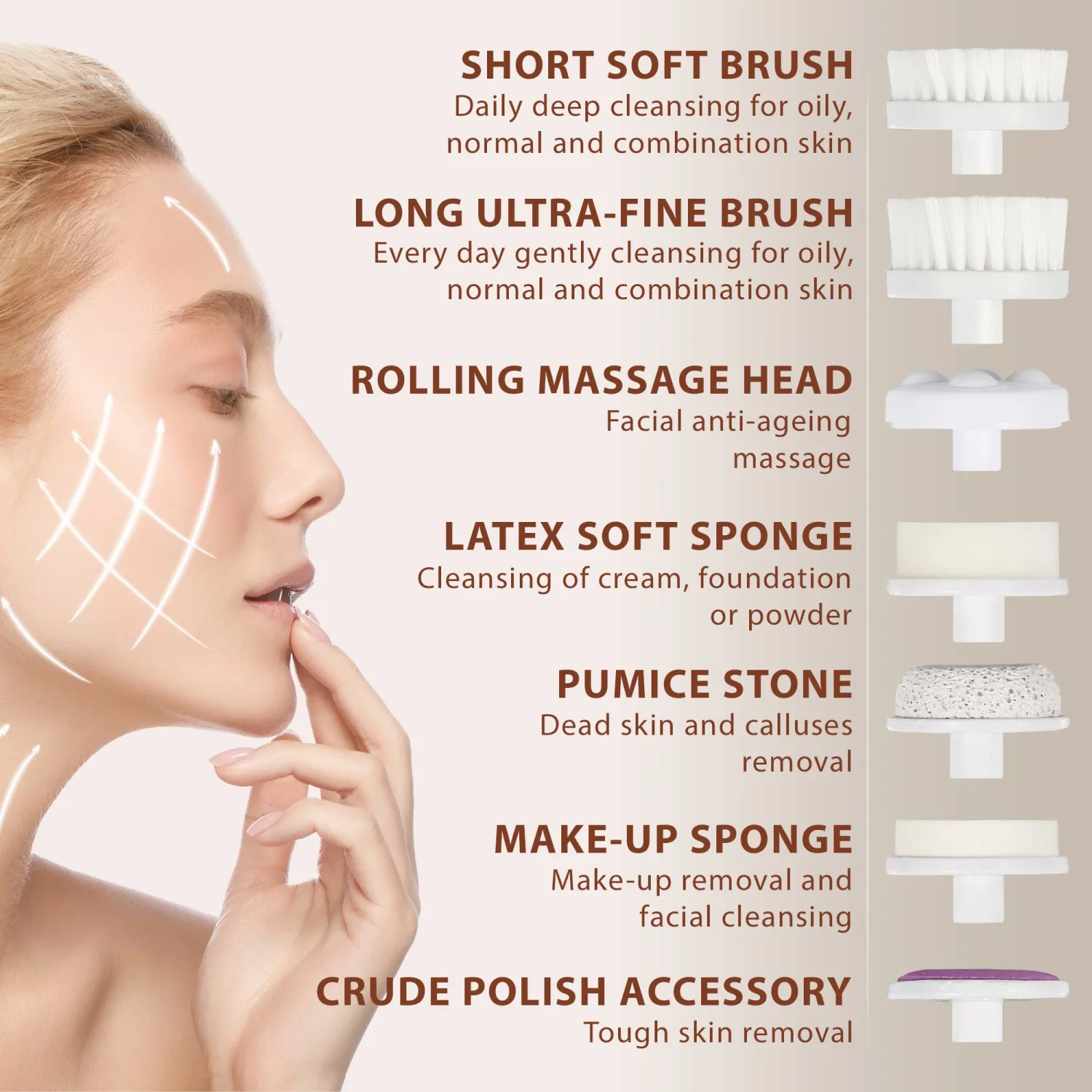 Face Scrubber | Facial Cleansing Brush Exfoliator Skin Care Beauty Products Powered Electric Wash Exfoliating Skincare Women Spin Cleanser Tools Cleaning Scrub Washer Self Care (Lilac Amethyst))