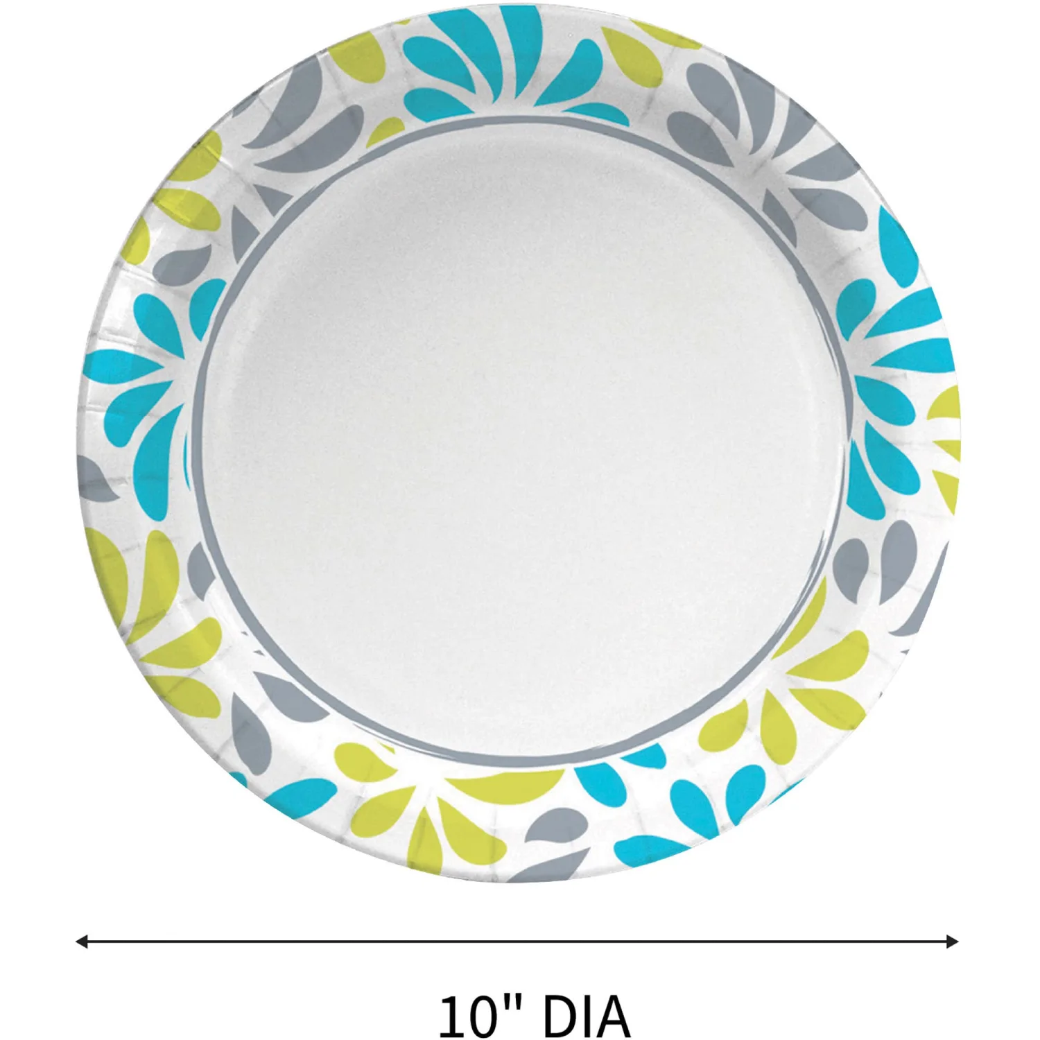 Genuine Joe Printed Paper Plates, 10" (Pack of 125)