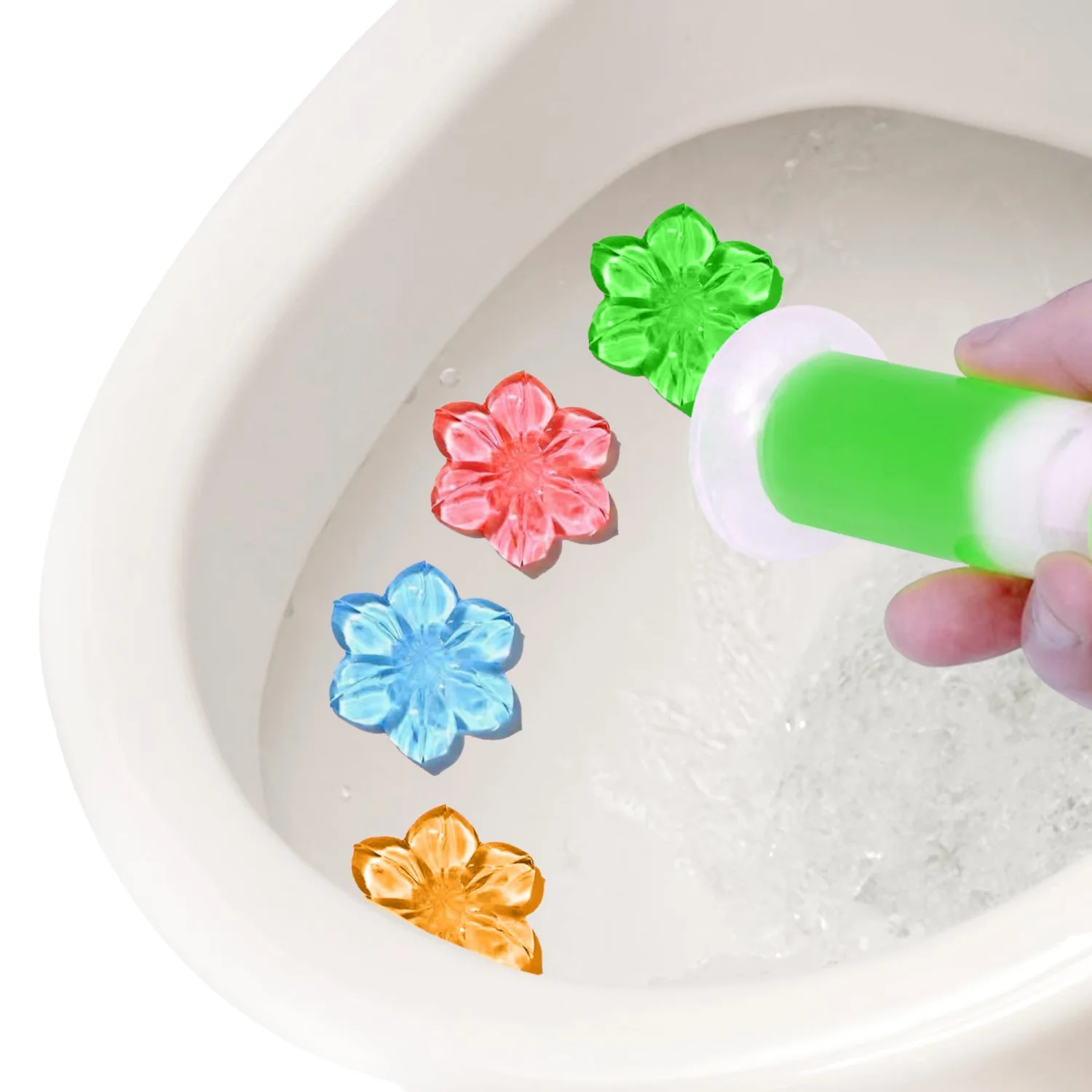 Simple Life Toilet Bowl Cleaner Gel | Fresh Flower Toilet Gel Stamp | Stops Limescale and Stains with Air Freshening Scent | Deodorizing Clean | 64 Stamps, Variety Pack