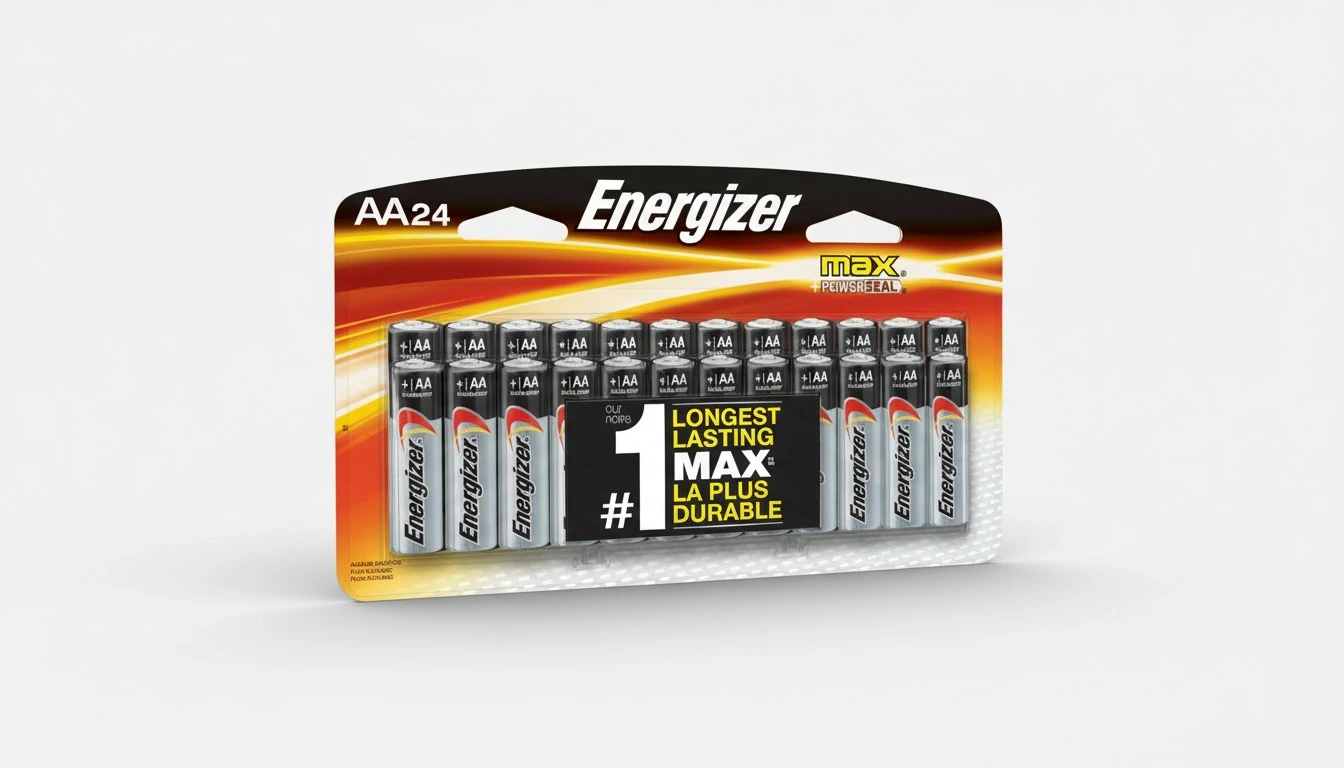 Energizer AA Batteries, Double A Battery Max Alkaline (24 Count) E91BP-24