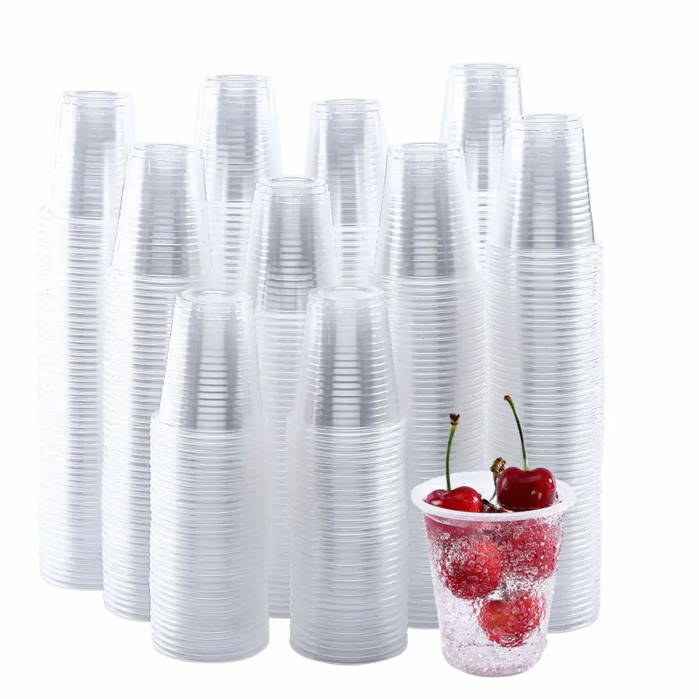 5oz Disposable Plastic Cups 500 Pack - Small Drinking & Sample Cups, Bulk Multi-Use Tumblers for Beverages, Mini Desserts, Home, School, Parties, or Commercial Use