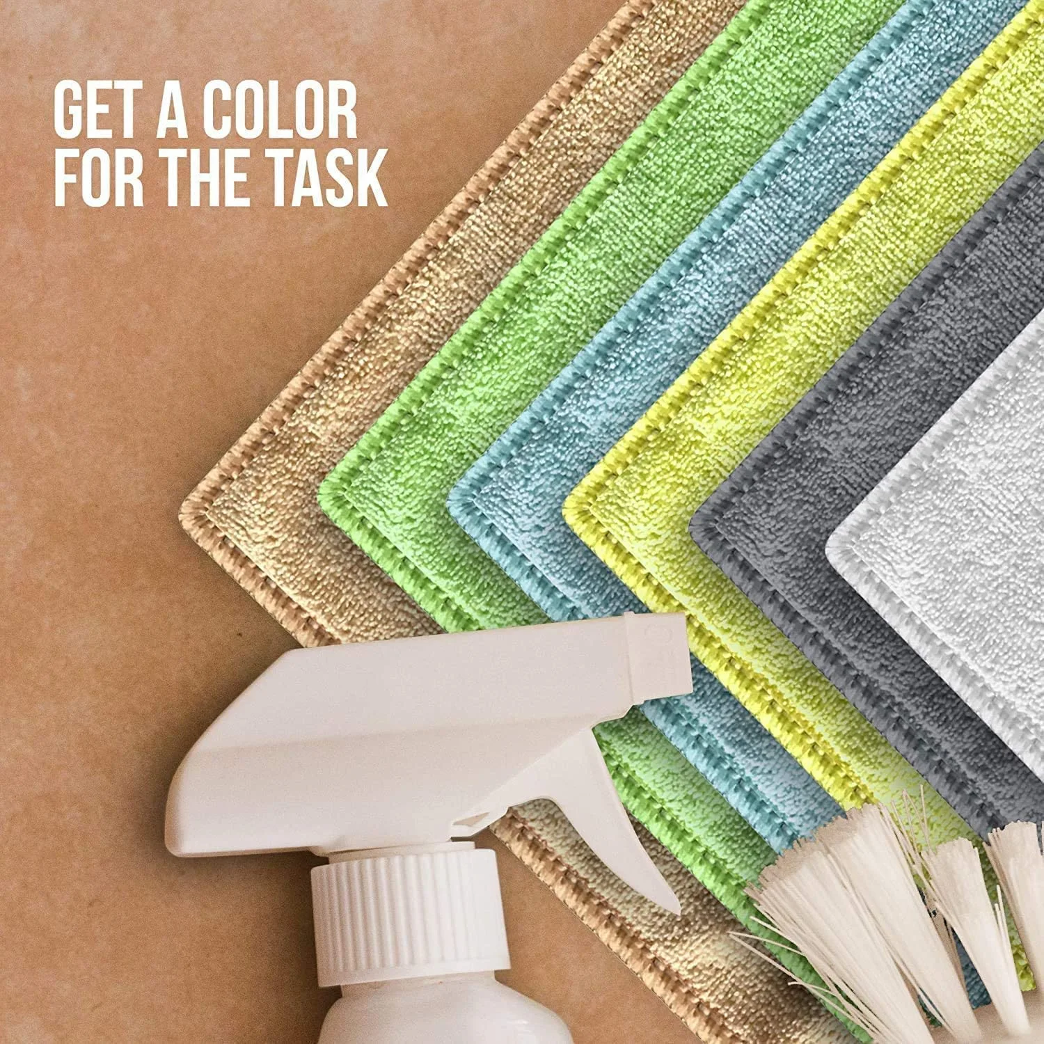 iCooker 50 Pack Microfiber Cleaning Cloth Towels for Cars - 15 x 12 Supplies Micro Fiber Glass Cleaning Rags Dish Wipe Polishing Duing Cloths Kitchen Towel, Clean Windows & Cars Lint-Free Reusable