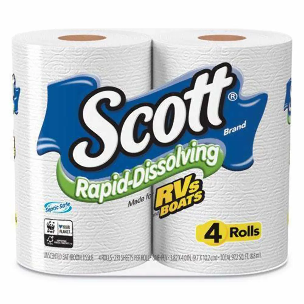 Kimberly-Clark 47617 Rapid-dissolving Toilet Paper, Bath Tissue, 1-ply, White, 231 Sheets