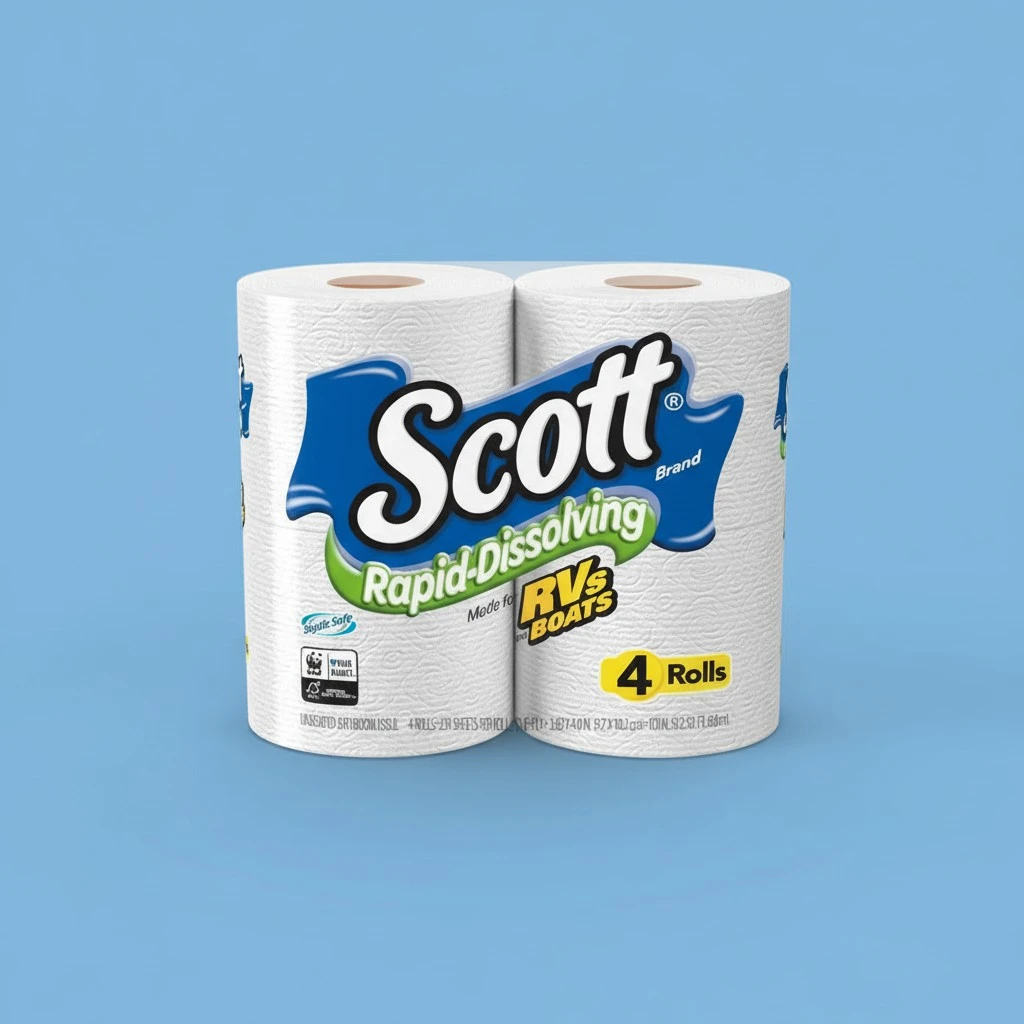Kimberly-Clark 47617 Rapid-dissolving Toilet Paper, Bath Tissue, 1-ply, White, 231 Sheets