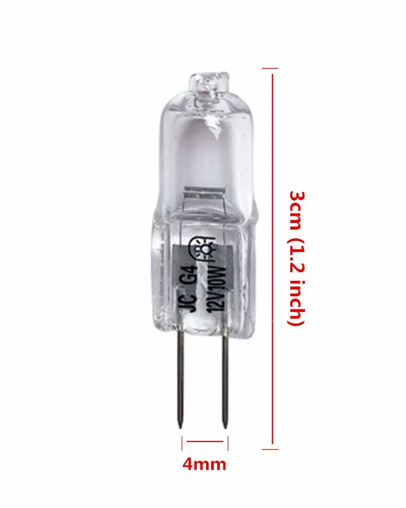 Vstar Q20/G4/CL/12V,10 Watt,T3 JC Type,12 Volt,Clear,G4 Bi-pin Base,Halogen Light Bulb(20 Pack)