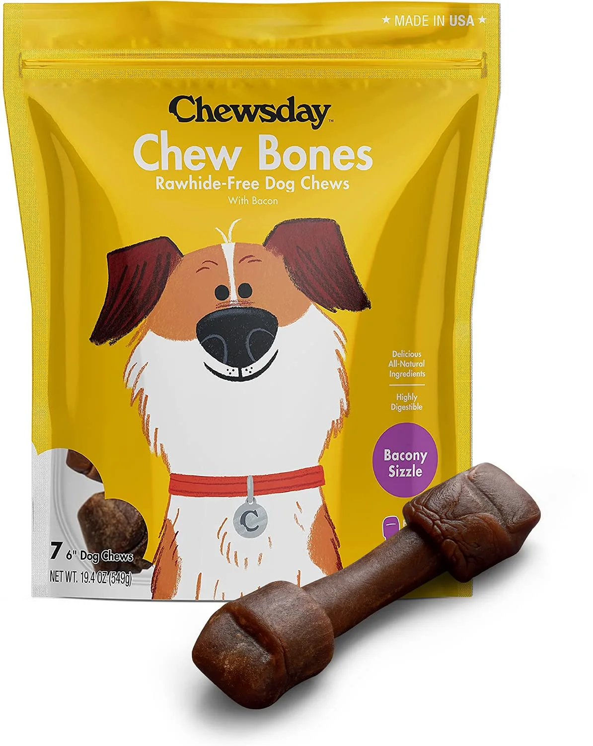 Chewsday Knotted Bacon LG 7ct