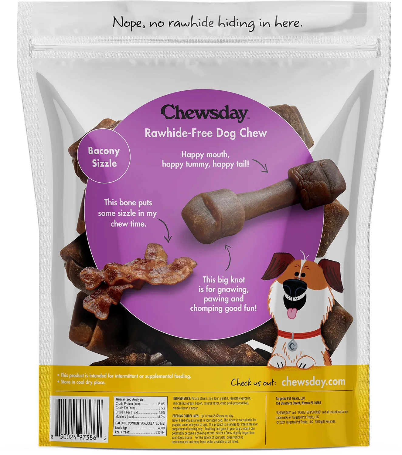 Chewsday Knotted Bacon LG 7ct