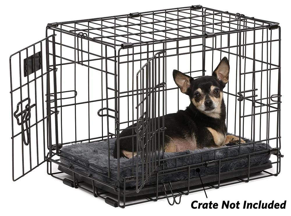 MidWest Homes for Pets Bolster Dog Bed 18L-Inch Gray Dog Bed or Cat Bed w/ Comfortable Bolster | Ideal for "Toy" Dog Breeds & Fits an 18-Inch Dog Crate | Easy Maintenance Machine Wash & Dry