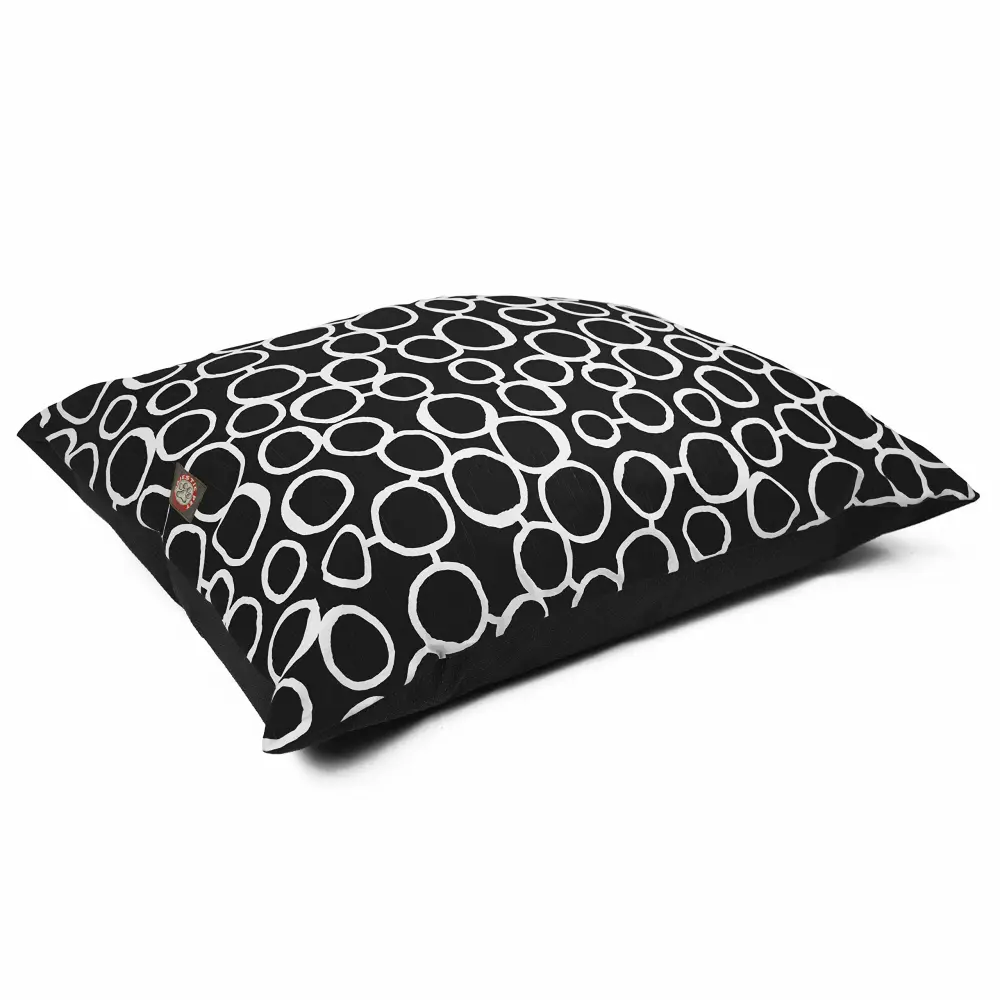 Majestic Pet Rectangle Large Dog Bed Washable – Non Slip Comfy Pet Bed – Dog Crate Bed Super Value Pillow Dog Bed – Dog Kennel Bed for Sleeping - Dog Bed Large Breed 46 x 35 Inch – Fusion Black