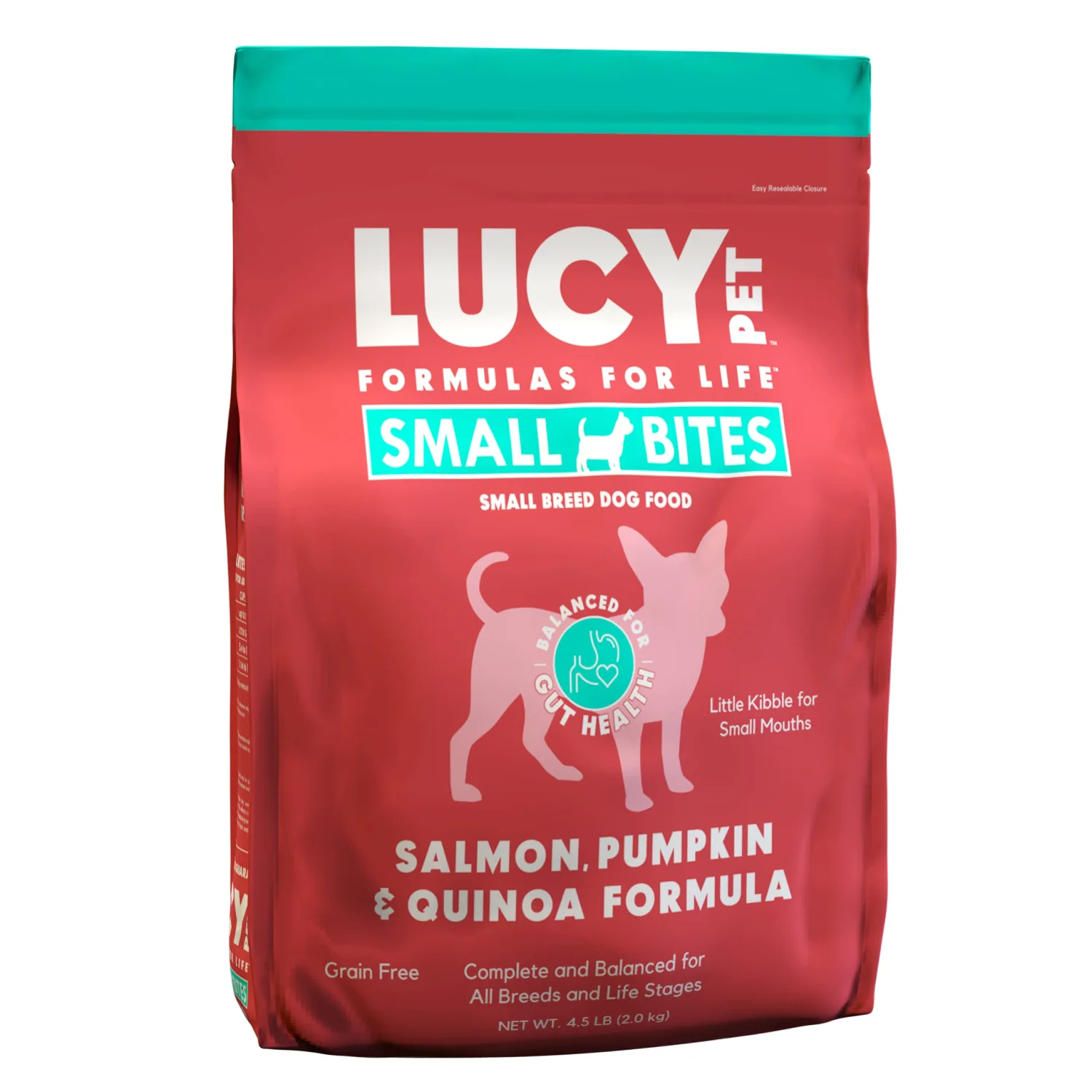 Lucy Pet Products Salmon, Pumpkin & Quinoa Small Bites for Dogs 4.5lb 100600033