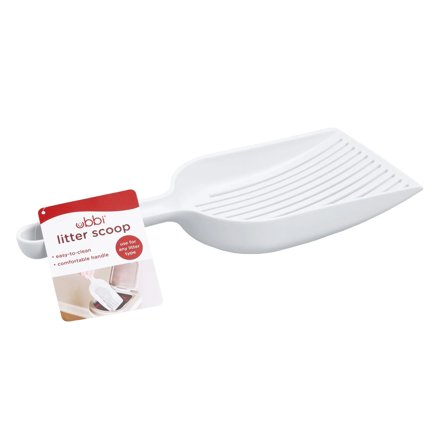 Ubbi Pet Cat Litter Scoop, White