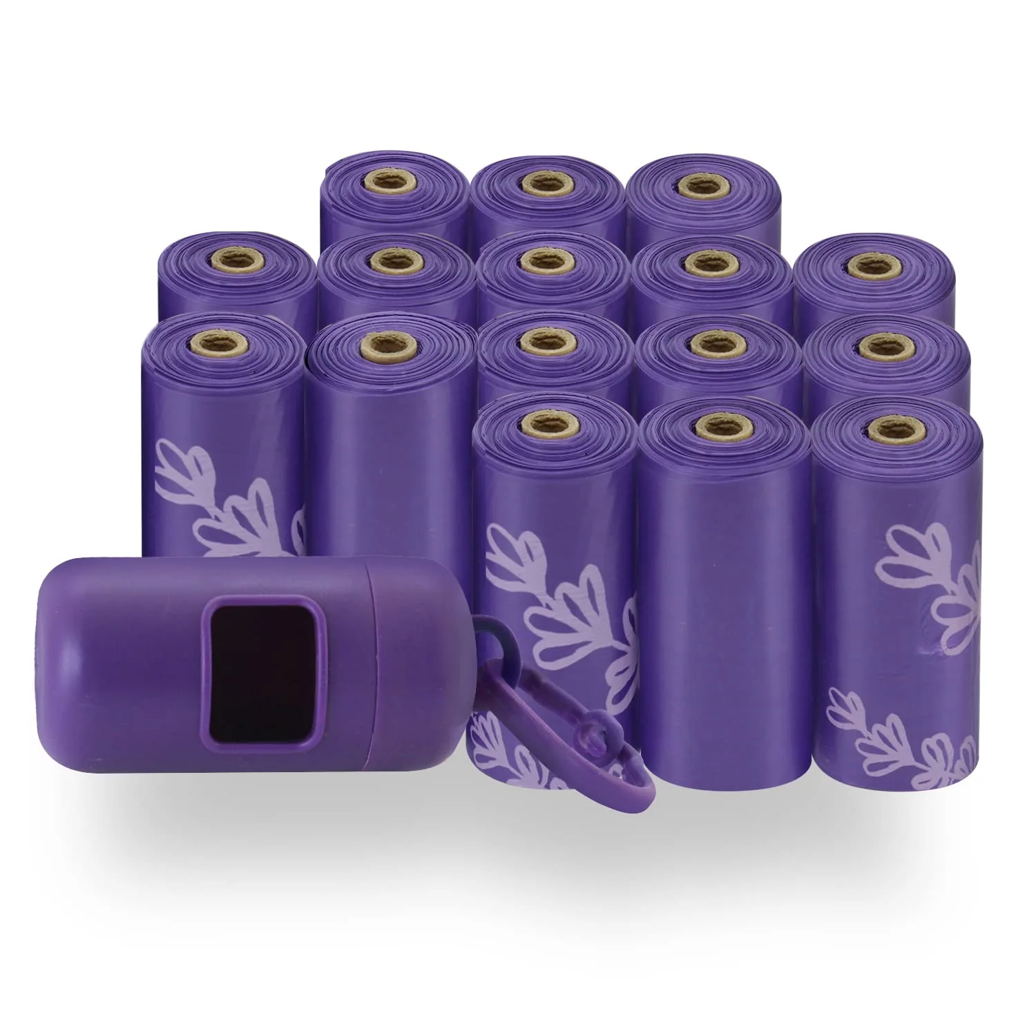 Best Pet Supplies Dog Poop Bags for Waste Refuse Cleanup, Doggy Roll Replacements for Outdoor Puppy Walking and Travel, Leak Proof and Tear Resistant, Thick Plastic - Purple, 240 Bags