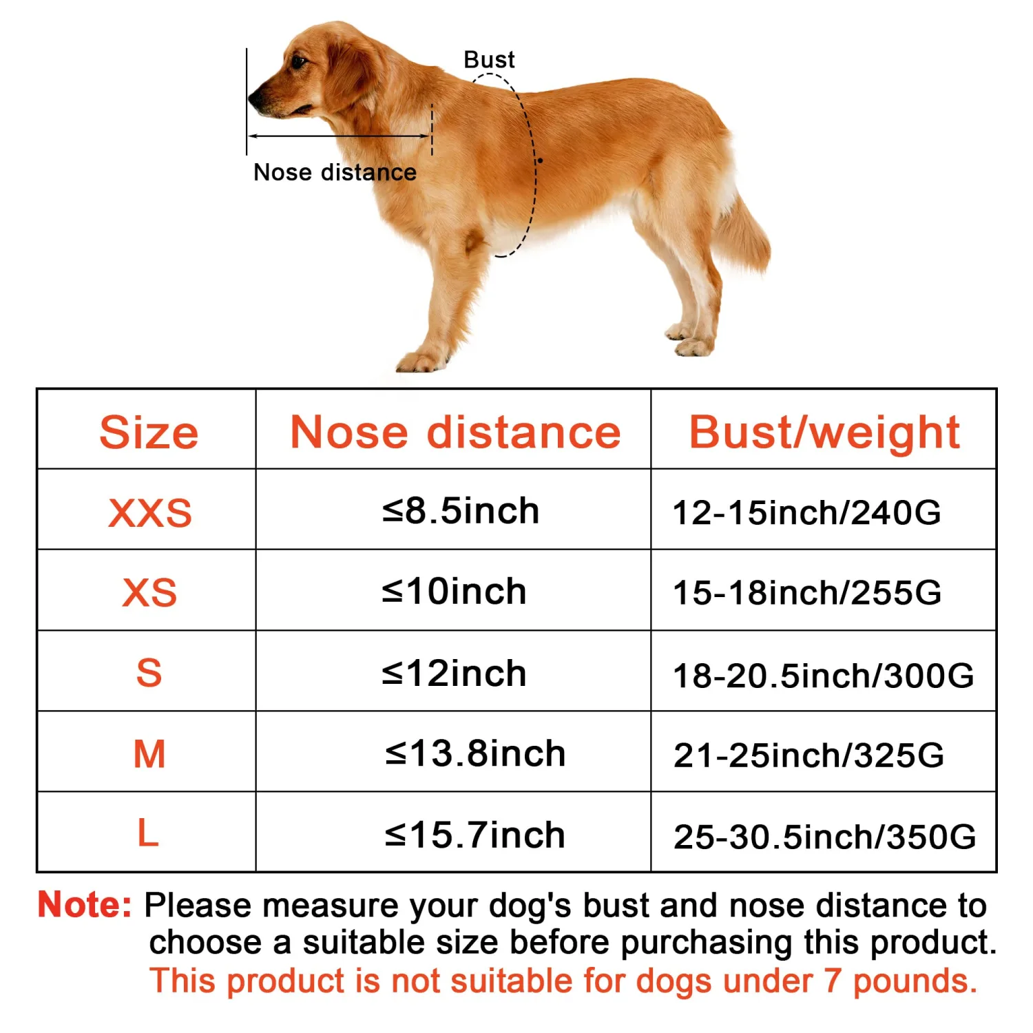HQSLC Blind Dog Halo,Blind Dog Harness Guiding Device, Pet Safe Halo,Pet Anti-Collision Ring for Prevent Collision & Build Confidence, Blind Dog Accessories (L)