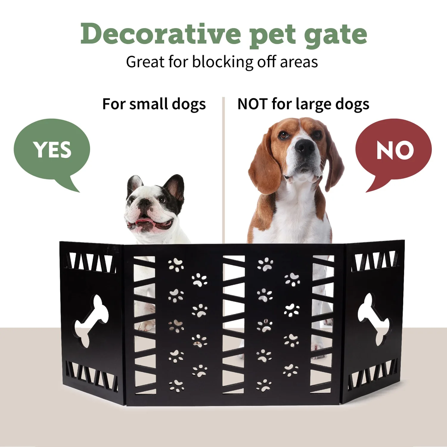 Free Standing Pet Gate | Pet Gate for Small Dogs | Free Standing Dog Gate for Stairs | Freestanding Dog Gates for Doorways | Freestanding Pet Gates for Dogs | Width 23.5-47 inch | Height 18.75 inch