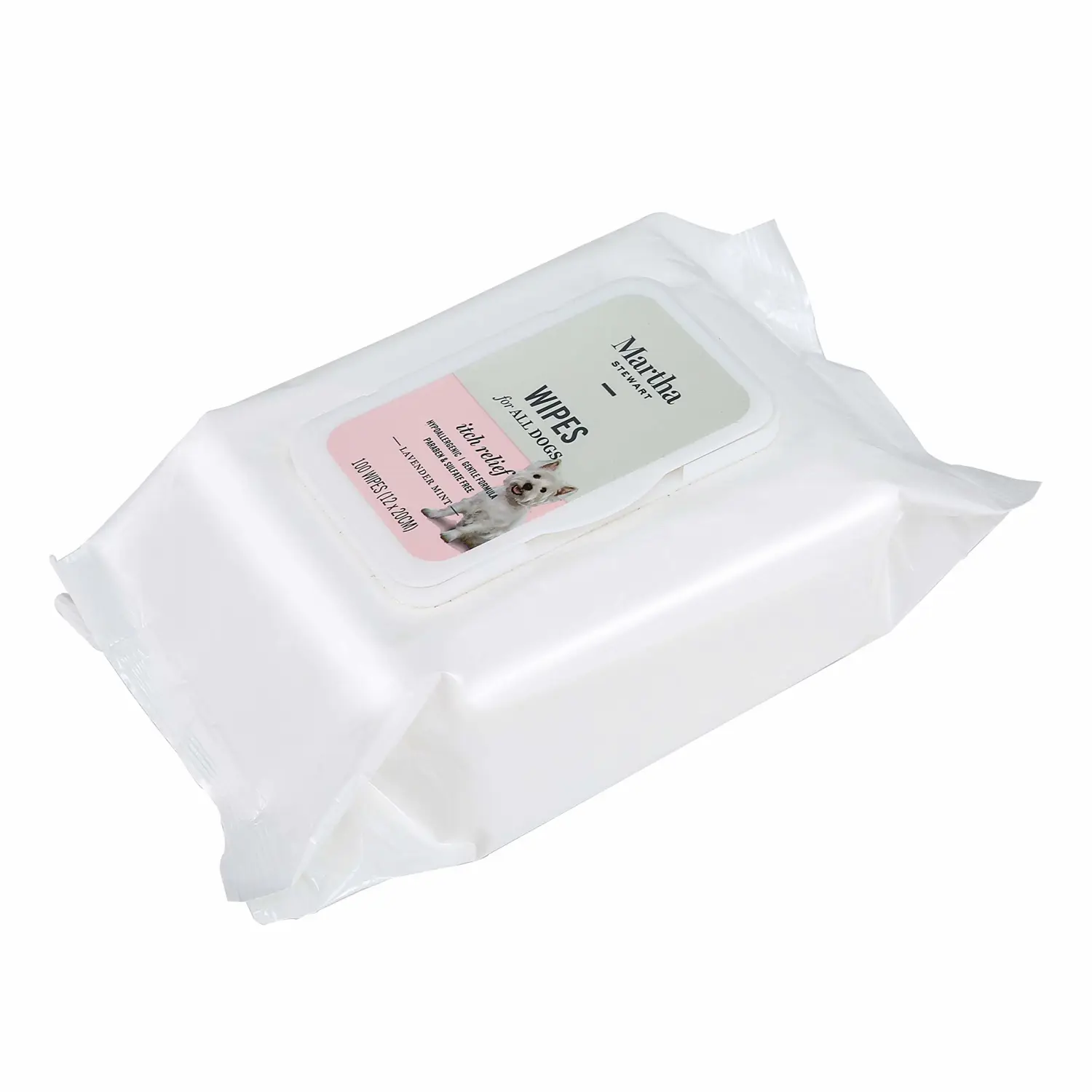 Martha Stewart for Pets Itch Relief Grooming Wipes for Dogs | Hypoallergenic Dog Wipes, 100 Count | Relieving Anti Itch Dog Grooming Wipes for All Dogs