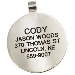 LuckyPet Pet ID Tag - Clover Jewelry Tag - Dog & Cat Pet Tags - Custom Engraved on The Back Side - Size: Large, Color: Mint