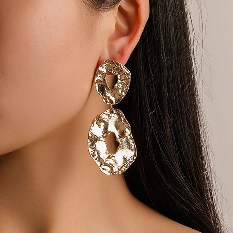 Jewelry Baroque Alloy Geometric Irregular Earrings