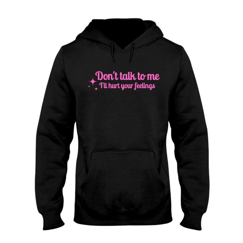Don't Talk To Me European And American Plus Velvet Hooded Sweater Men And Women