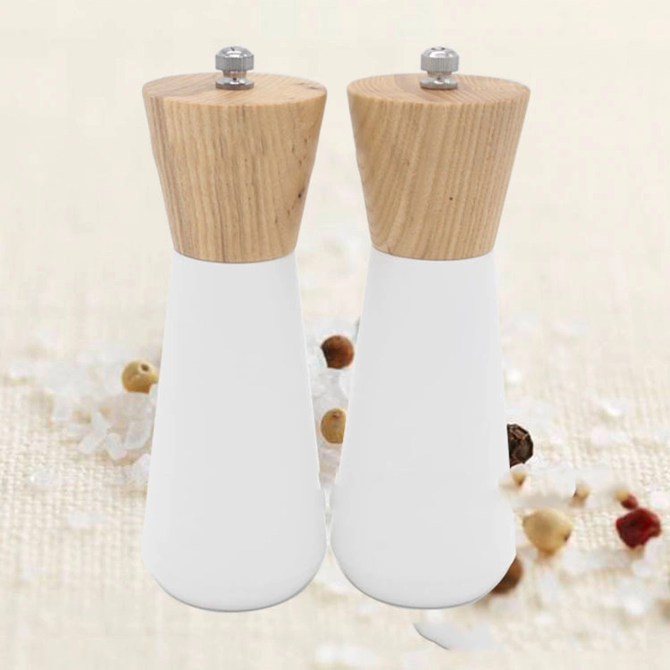 Wooden Pepper Mill New 6-inch Grinder Manual Rubber Wood