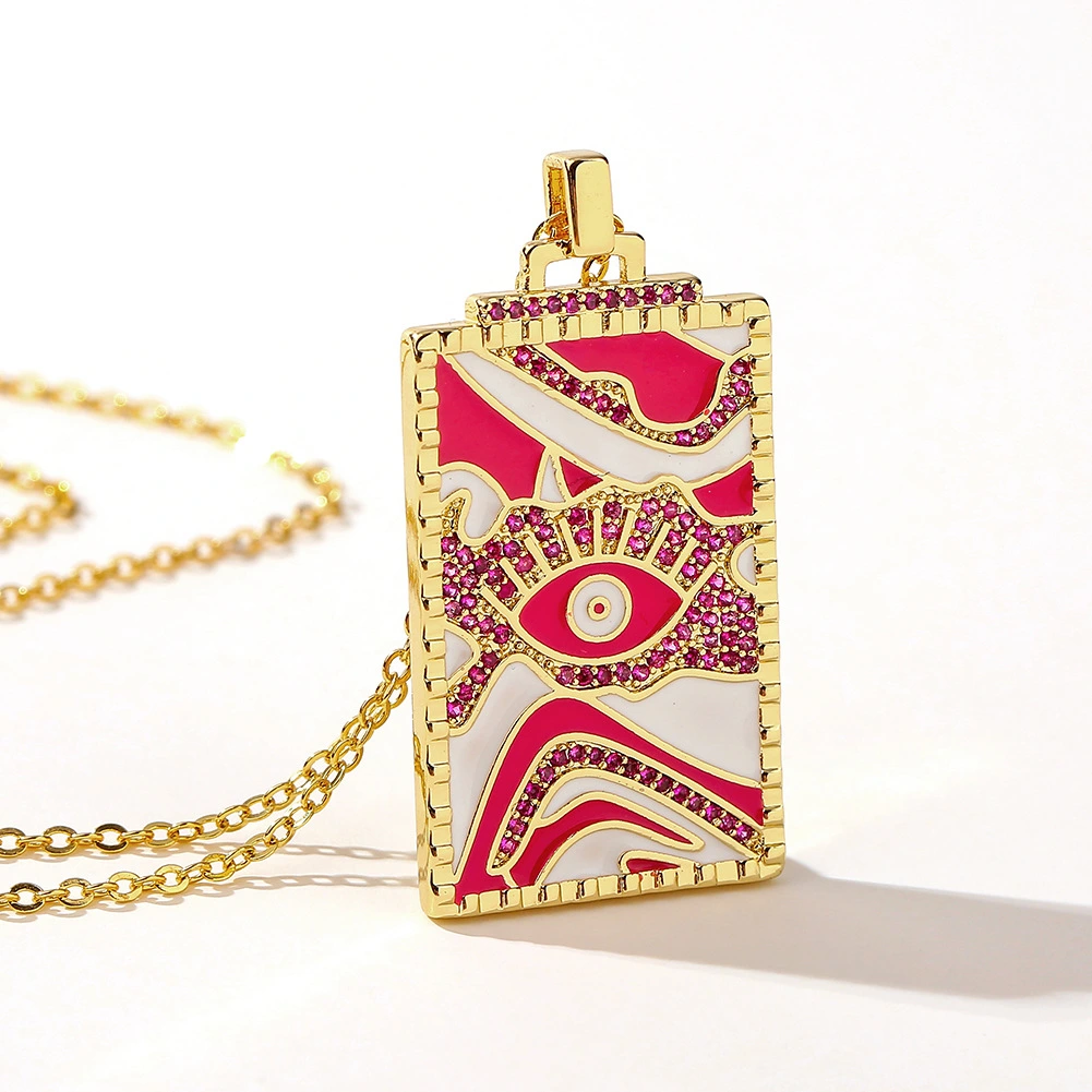 Simple And Personalized Item Drop Oil Pendant Necklace