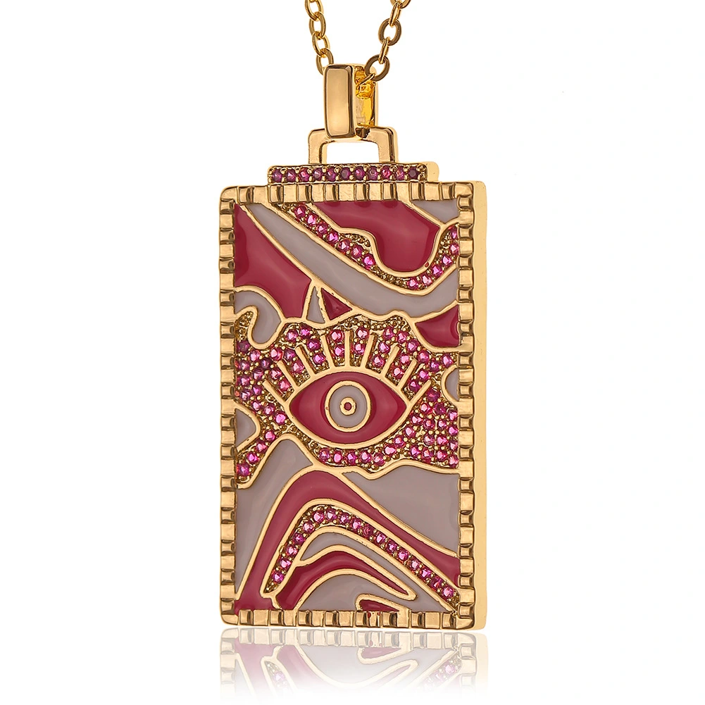 Simple And Personalized Item Drop Oil Pendant Necklace